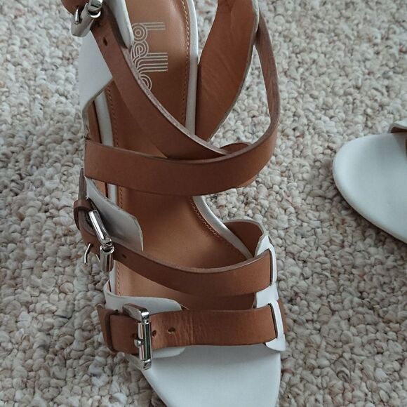 Sigerson Morrison white & brown beet sandals size 36.5 - Picture 3 of 8